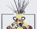 JUG: Yellow & -black mosaic